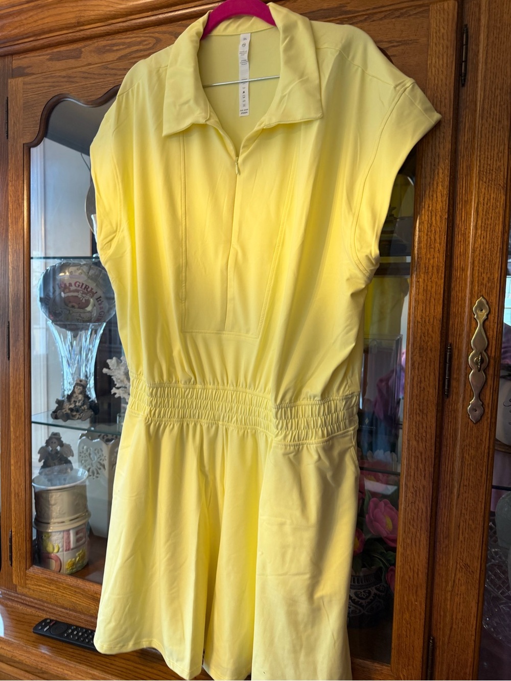 Rae Mode Butter Soft Quarter-Zip Romper - Lemon Yellow - Plus Size 3XL, NIB